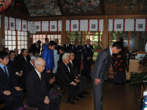 龍田中学校校長先生玉串奉納
